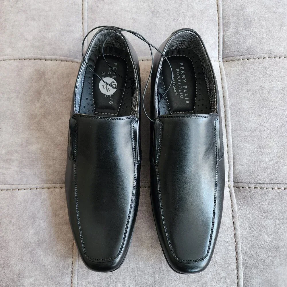 NEW Perry Ellis Men's Rosen Slip-On Dress Shoes Size 9.5 Wide